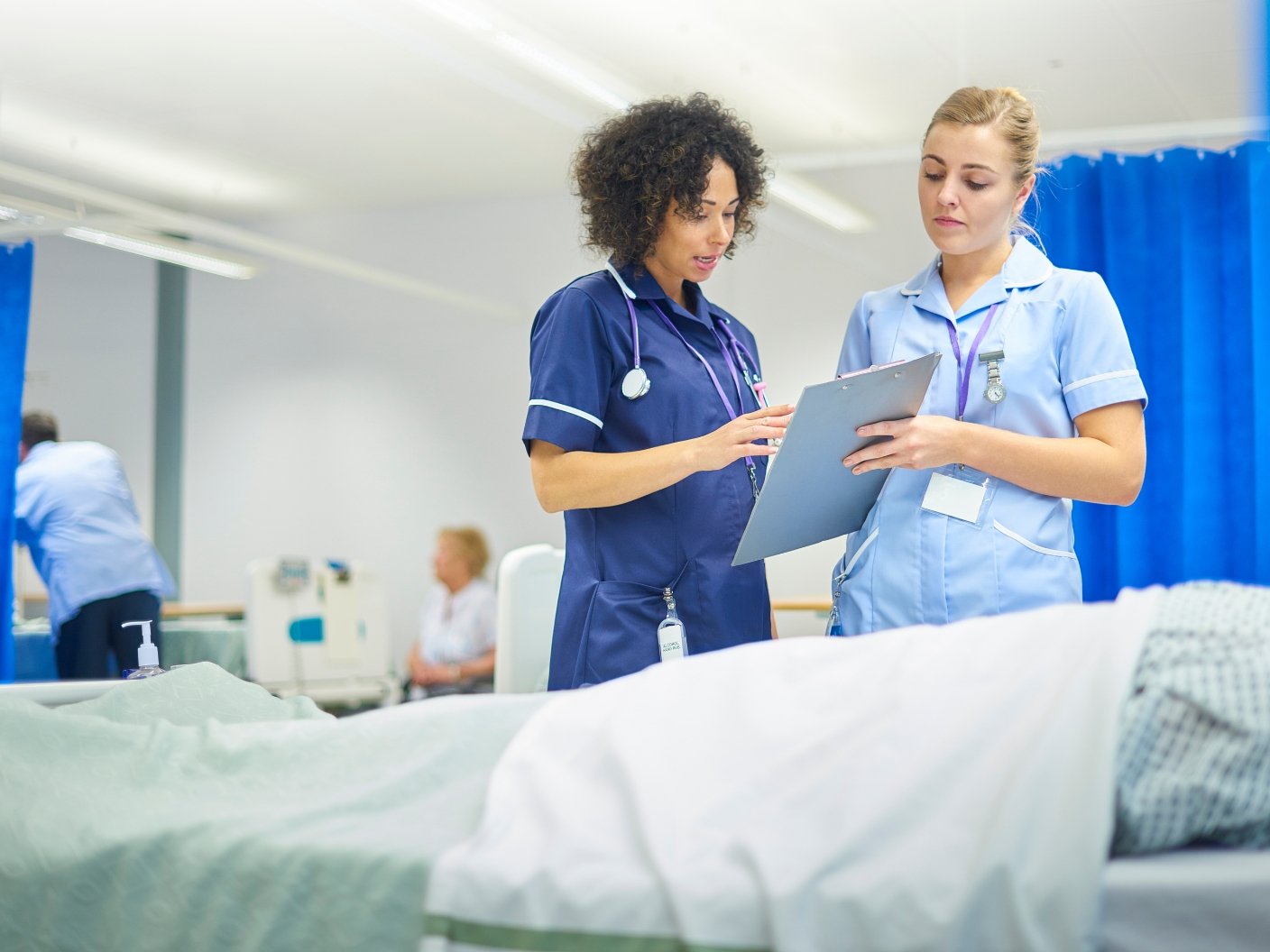 Nursing students in clinical placement in UK hospital