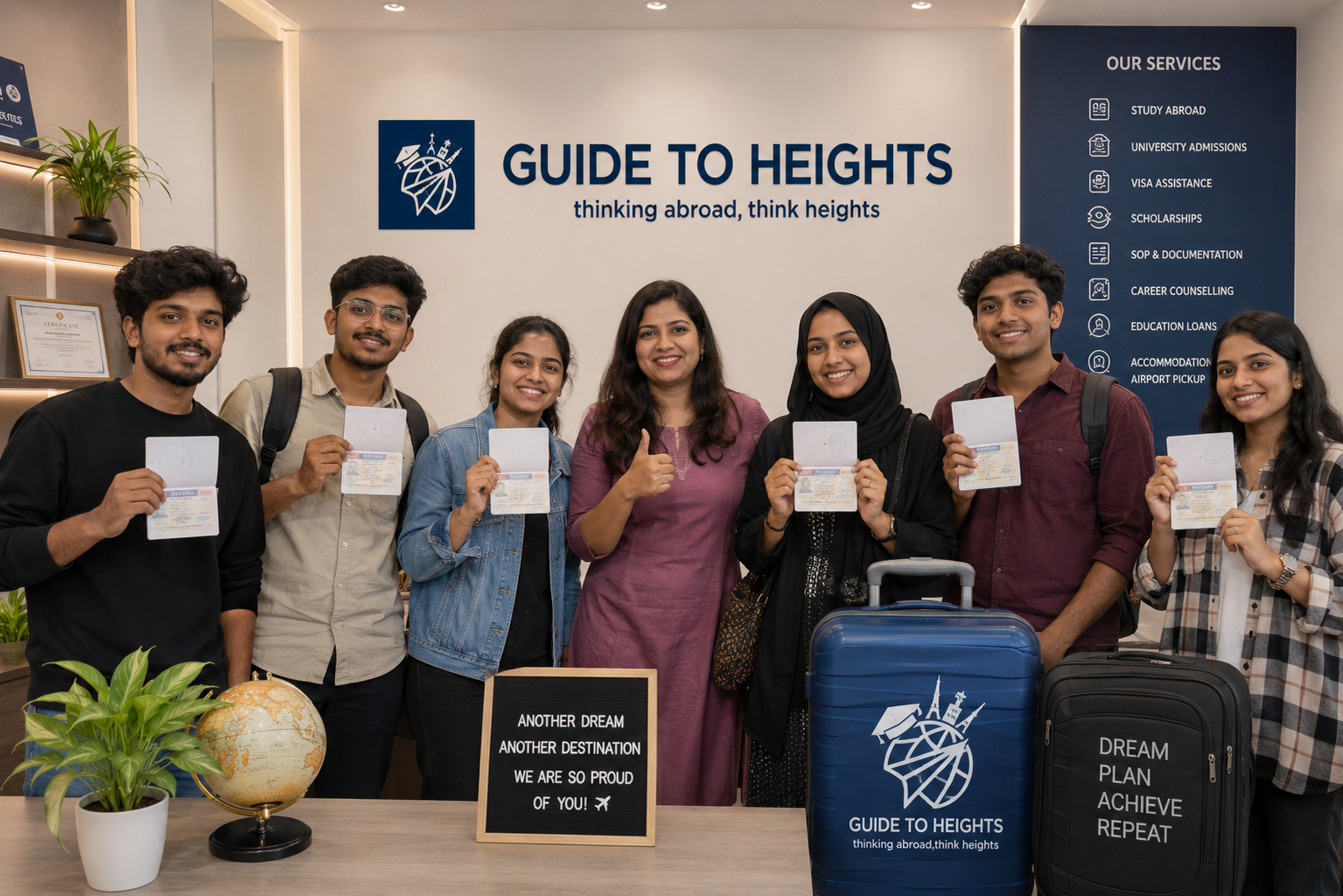 Student visa approval celebration - Guide to Heights